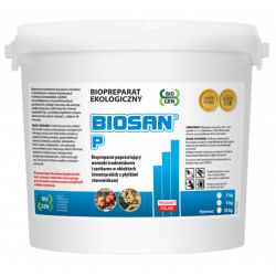 BIOSAN P - 5KG neutralizator, biopreparat ekologiczny poprawiający warunki środowiskowe w obiektach inwentarskich